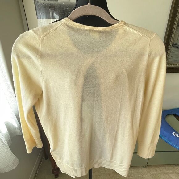 J Crew/S/Embellished Cream Sweater - Picture 6 of 8